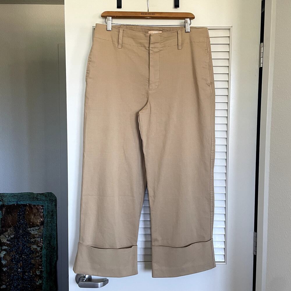 Kut From the Kloth Sienna High-Rise Rolled Hem Khaki Pants 12 Preppy Minimalist - Picture 4 of 9
